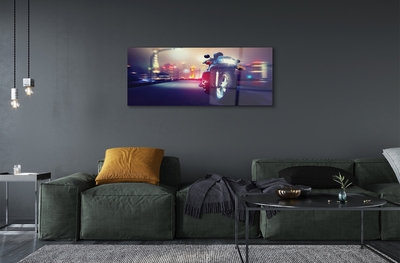 Quadro de vidro Céu da cidade de motocicleta