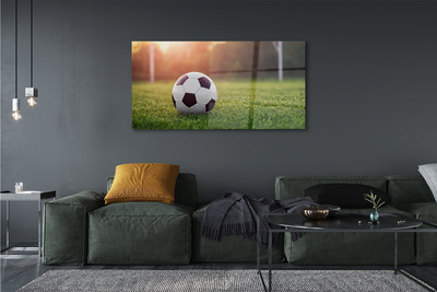 Pintura em vidro Bola, grama, gol