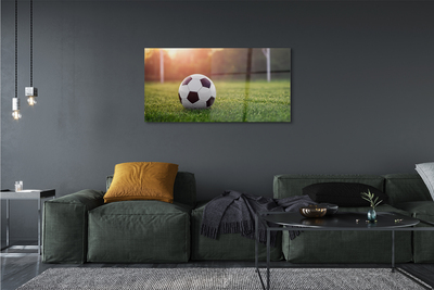 Pintura em vidro Bola, grama, gol