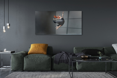 Pintura em vidro Mulher de vestido preto