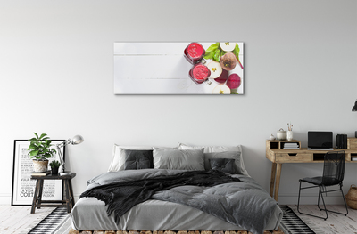 Quadro de vidro Smoothies de beterraba e maçã