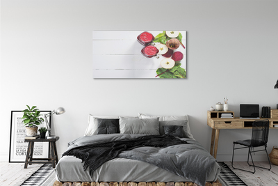 Quadro de vidro Smoothies de beterraba e maçã