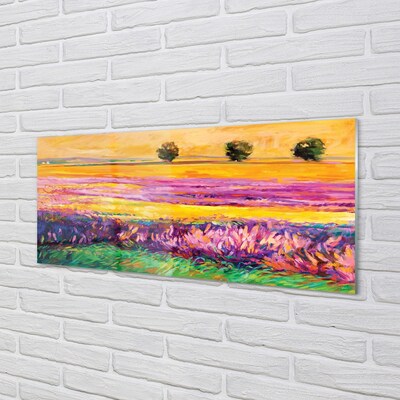 Quadro de vidro Árvores e céu