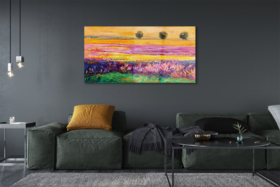 Quadro de vidro Árvores e céu