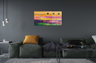 Quadro de vidro Árvores e céu