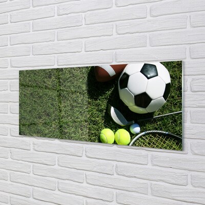 Quadro de vidro Bolas de remo de grama