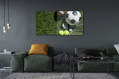 Quadro de vidro Bolas de remo de grama