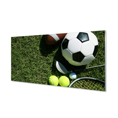 Quadro de vidro Bolas de remo de grama
