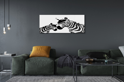 Quadro de vidro zebras pintadas