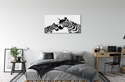 Quadro de vidro zebras pintadas