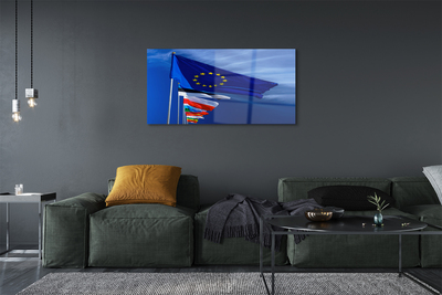 Pintura em vidro Várias bandeiras