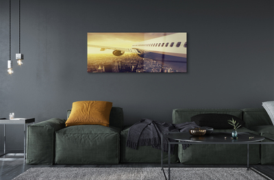 Pintura em vidro Cidade do avião oeste