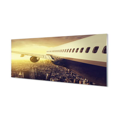 Pintura em vidro Cidade do avião oeste