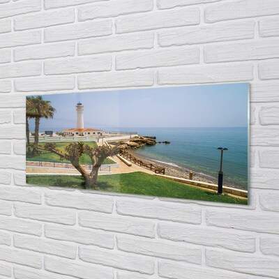 Quadro de vidro Farol da Costa da Espanha