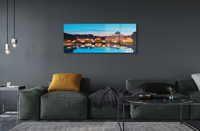 Quadro de vidro Pontes do Rio Pôr do Sol em Roma