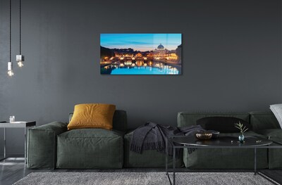 Quadro de vidro Pontes do Rio Pôr do Sol em Roma