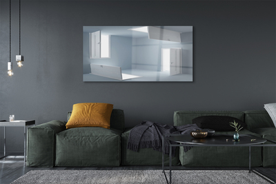 Quadro de vidro Portas 3D