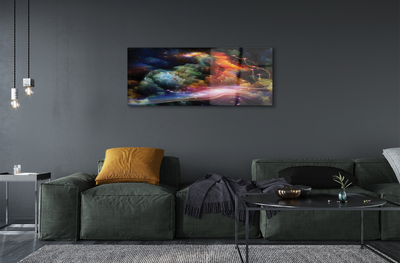 Quadro de vidro Padrões fractais abstratos