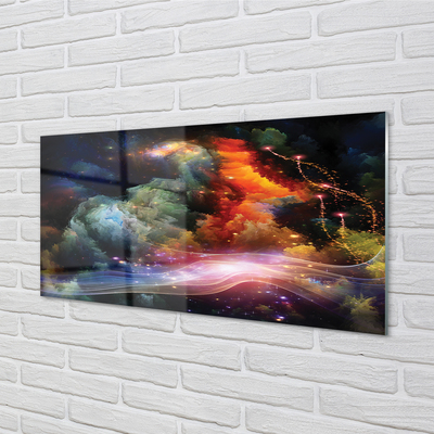 Quadro de vidro Padrões fractais abstratos