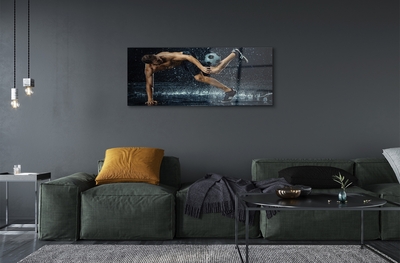 Pintura em vidro Chuva de bolas masculinas