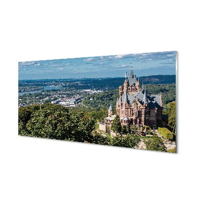 Quadro de vidro Panorama da cidade-castelo da Alemanha