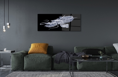 Pintura em vidro cabeça de dragão japonês