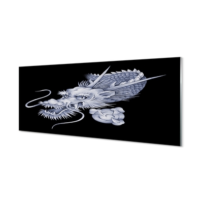 Pintura em vidro cabeça de dragão japonês