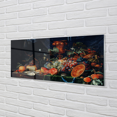 Quadro de vidro Natureza morta com frutas