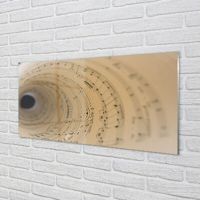 Quadro de vidro Partitura