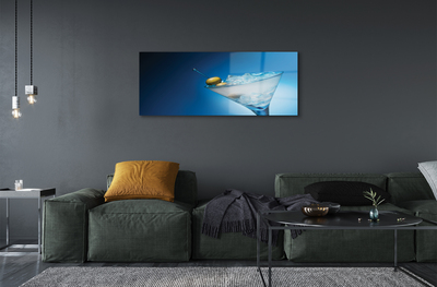 Quadro de vidro Um copo de azeitonas