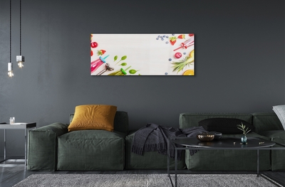 Pintura em vidro Smoothies garrafas canudos espinafre