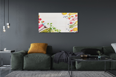 Pintura em vidro Smoothies garrafas canudos espinafre