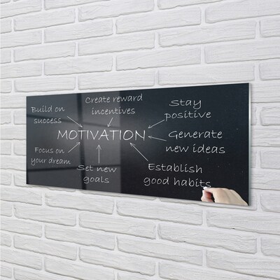 Quadro de vidro Quadro de motivação