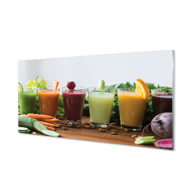 Quadro de vidro Coquetéis de frutas e vegetais