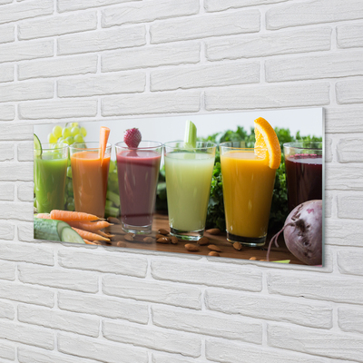 Quadro de vidro Coquetéis de frutas e vegetais