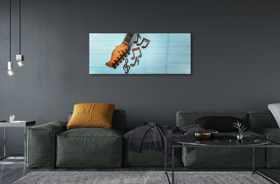 Quadro de vidro Partitura para violão