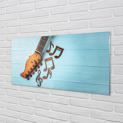 Quadro de vidro Partitura para violão