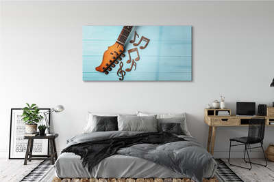 Quadro de vidro Partitura para violão