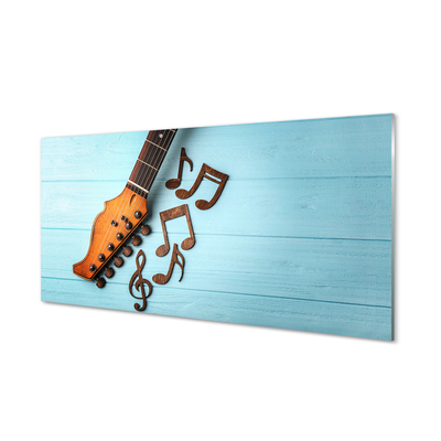 Quadro de vidro Partitura para violão