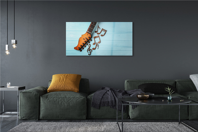 Quadro de vidro Partitura para violão