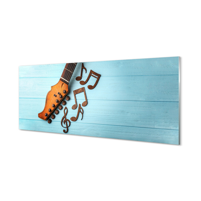 Quadro de vidro Partitura para violão