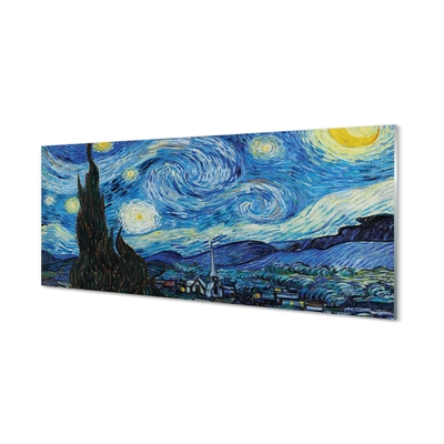 Quadro de vidro A Noite Estrelada - Vincent van Gogh