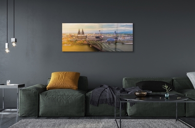 Quadro de vidro Panoramas do rio Alemanha pontes