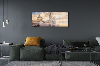 Pintura em vidro Catedral da Espanha Pôr do Sol