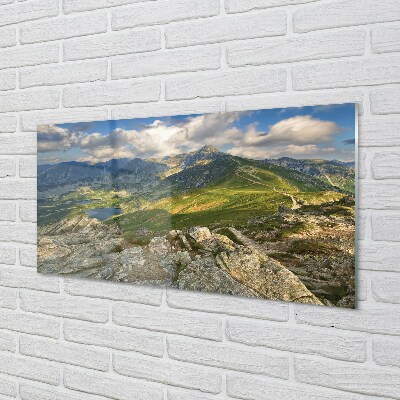 Quadro de vidro Lago de montanha