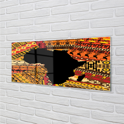 Quadro de vidro Padrões de mapas