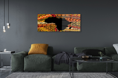 Quadro de vidro Padrões de mapas