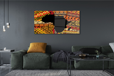 Quadro de vidro Padrões de mapas