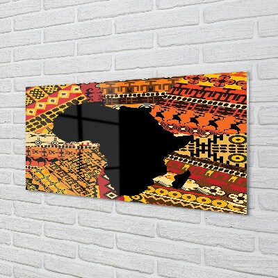 Quadro de vidro Padrões de mapas