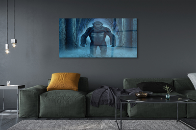 Quadro de vidro Árvores da floresta de gorilas